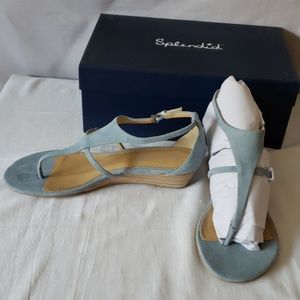 New Blue suede sandals